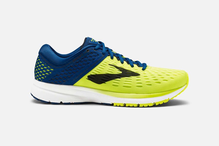 Tenis Corrida Brooks Ravenna 9 Masculino Brasil - Azuis/Amarelas 9823765-CV